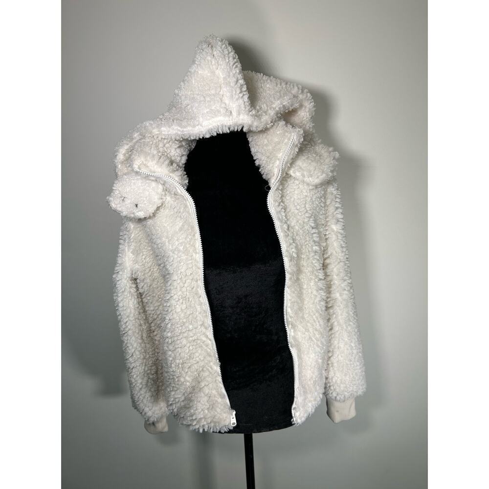 Abercrombie & Fitch  Sherpa Fleece Jacket Size XS Hooded - Picture 4 of 9